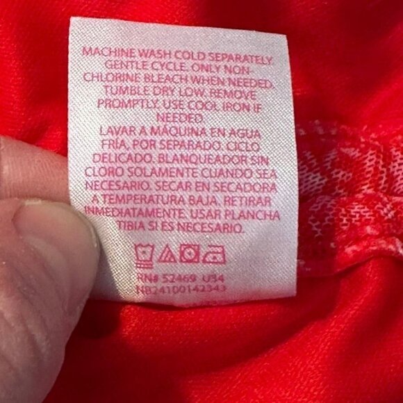 Red Floral Ruched Mesh Assymetrical Midi Dress Womens M Y2K Coquette 90s Beachy - Picture 11 of 12